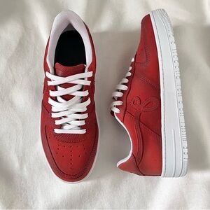 John Geiger GF-01 “lux chi” red suede leather sneakers men’s 5/womens 6.5